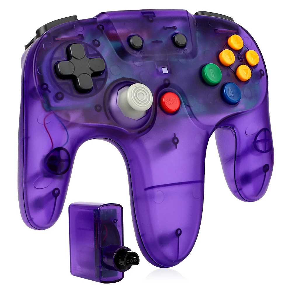 Gaming Console Buttons - Прозрачный беспроводной контроллер 2.4G красного, зеленого,